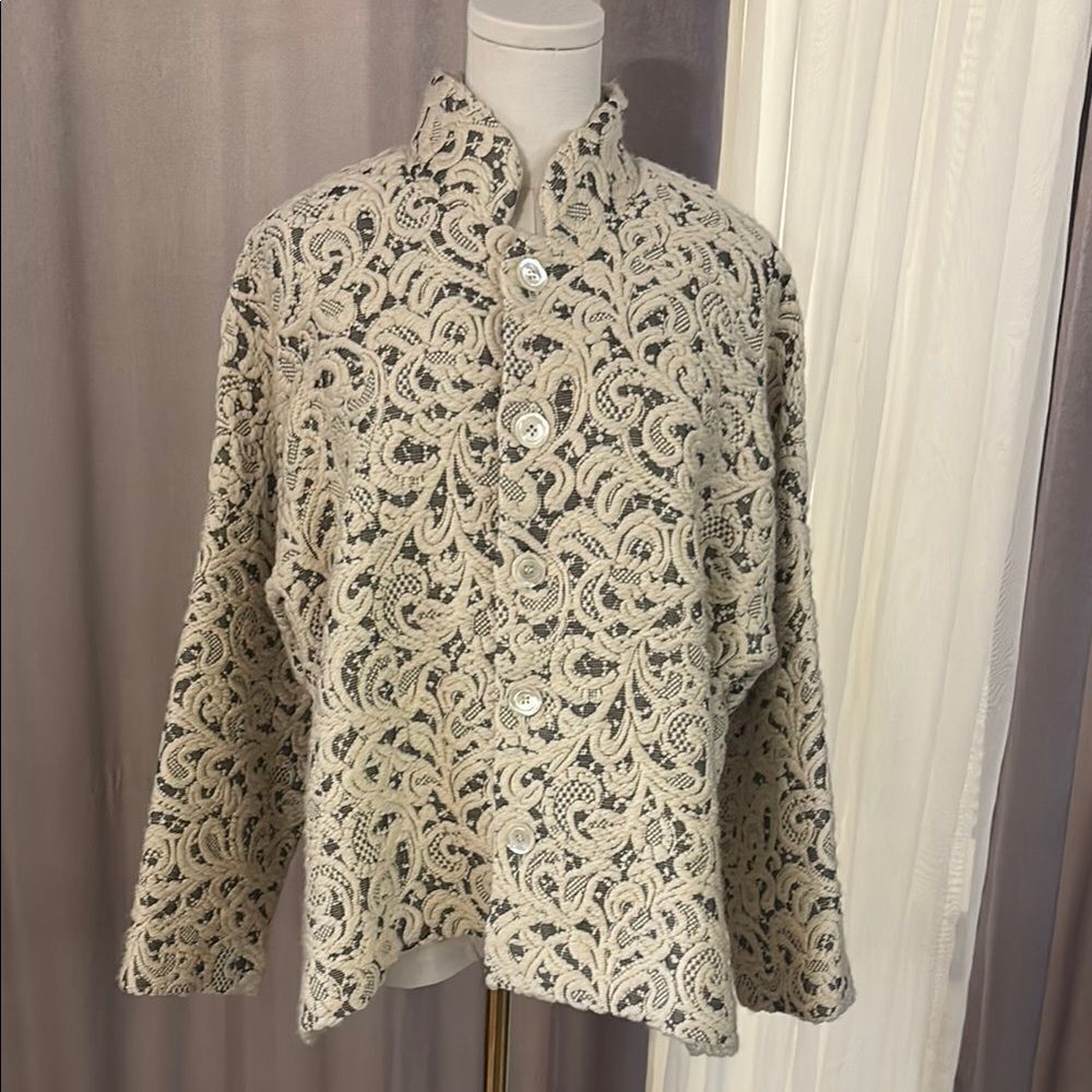 Eskandar Neumann Markus wool/ silk jacket/ short coat, M